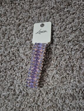 Lavender Crystal Statement Hair Clip